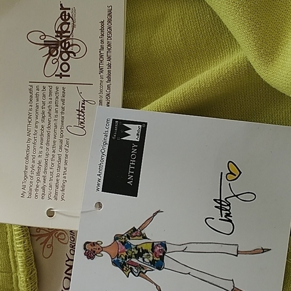 Antthony Originals Olive Green Elastic Wasit Knit Pants with Cuffs sz 3X - Picture 7 of 9